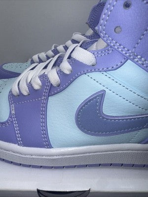 Size 7.5-Air Jordan 1 Mid Purple Pulse Worn Once Super Clean !