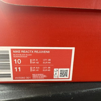 Size 10 - Nike ReactX Rejuven8 Triple Black