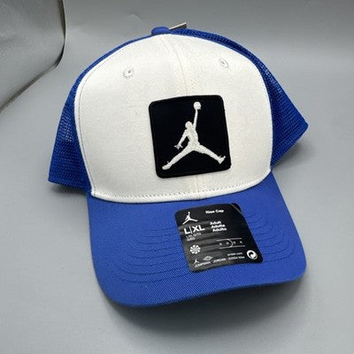 Nike Jordan Jumpman Rise Hat Sz L/XL Blue White Snapback Cap BRAND NEW !