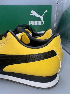 Men’s Puma Roma 24 Standard Yellow Black Mens Size 9 “ Bruce Lee’s” Rare Color !