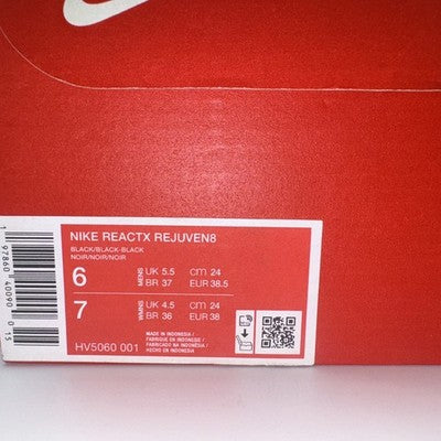 Size 6 - Nike ReactX Rejuven8 Triple Black