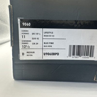 Size 11- New Balance 9060 Blue Oasis Real Pink
