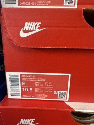 Size 9-Nike Air Max 90 Obsidian Michigan Colors !