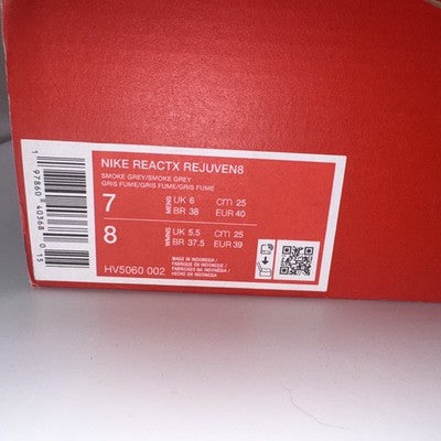 Nike ReactX Rejuven8 Smoke Grey HV5060 002 Men's Size 7 Women's Size 8