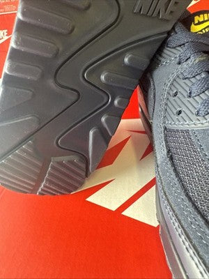 Size 10-Nike Air Max 90 Obsidian Michigan Colors !