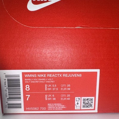 Size 8-Nike ReactX Rejuven8 Barely Volt W