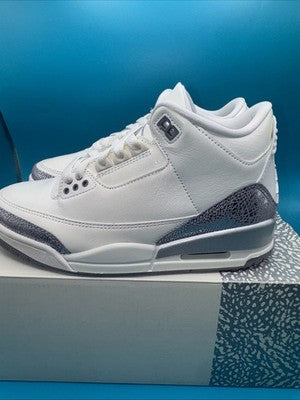 Jordan 3 Women’s “ sail Metallic Silver “ Size 10 Brand New !