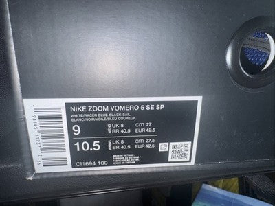 Size 9-Nike Air Zoom Vomero 5 SE SP 2019 Racer Blue