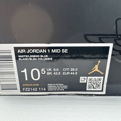 Size 10.5 - Air Jordan 1 Mid Legend Blue