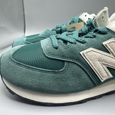 Size 10 - New Balance 574 Green Off White