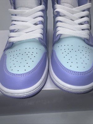 Size 7.5-Air Jordan 1 Mid Purple Pulse Worn Once Super Clean !
