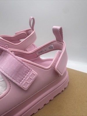 UGG K. Goldenlow Pink Slide On Sandal Pee School size 2 Brand New !!