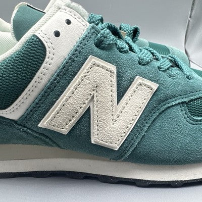 Size 10 - New Balance 574 Green Off White
