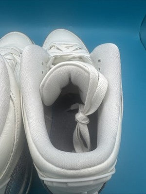 Nike Air Jordan 3 Retro White Silver Sneakers Women's Size 10.5 ( Mens 9)