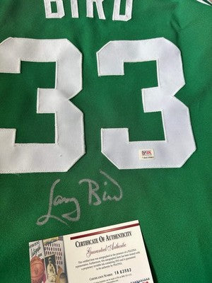 Larry Bird Signed Authenticated Green Jersey