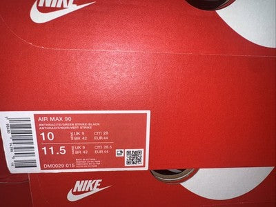 Size 10-Nike Air Max 90 Black Green Strike