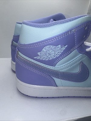 Size 7.5-Air Jordan 1 Mid Purple Pulse Worn Once Super Clean !
