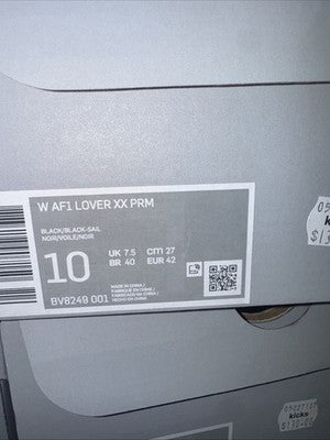 Women’s Size 10 Nike Air Force 1 Lover XX PRM Sail  Please Read Description!