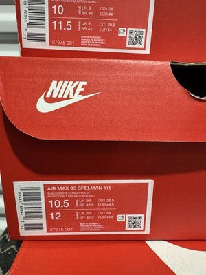 Mens Size 10.5 Nike Air Max 95 Yardrunners Pack - Spelman Brand New !