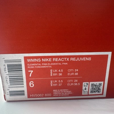 Size 7- Nike ReactX Rejuven8 Elemental Pink W
