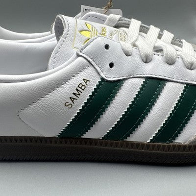 Size 13- adidas Samba OG Cloud White Collegiate Green