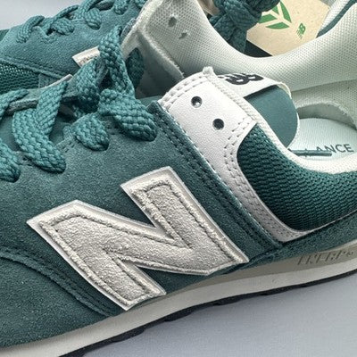 Size 10 - New Balance 574 Green Off White