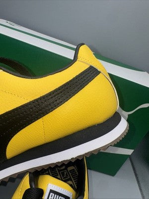 Men’s Puma Roma 24 Standard Yellow Black Mens Size 9 “ Bruce Lee’s” Rare Color !