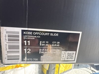 Nike x Kobe Bryant Offcourt Slide Lightning Men Slides Men’s Size 11 Brand New !