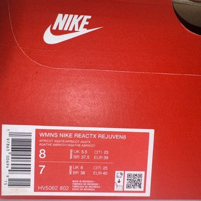 Size 8 - Nike ReactX Rejuven8 Apricot Agate W