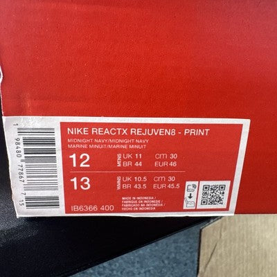 Size 12- Nike  ReactX Rejuven8 Midnight Navy Comet Blue