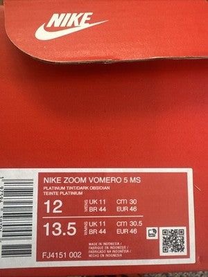 Nike Air Zoom Vomero 5 Mens Size 12 Platinum Tint Safety Orange Brand New!