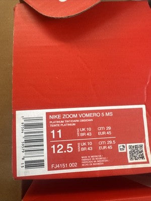 Nike Air Zoom Vomero 5 Mens Size 11 Platinum Tint Safety Orange Brand New!