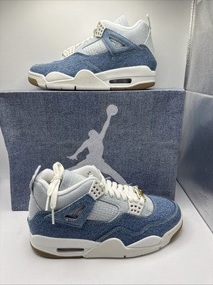 Size 8.5 - Air Jordan 4 Retro TEX Worn Blue Denim W