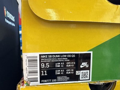 Nike SB Dunk Low "EBAY SANDY BOEDECKER" FD8777-100 Men’s Size 9.5
