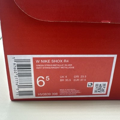 Size 6.5 - Nike Shox R4 Green Strike W Brand New !