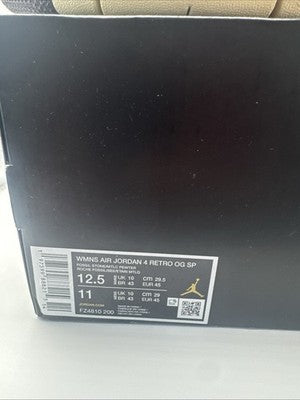 Air Jordan (W) 4 Retro "WHILE YOU WERE SLEEPING"Size 12.5 Men’s Size 11