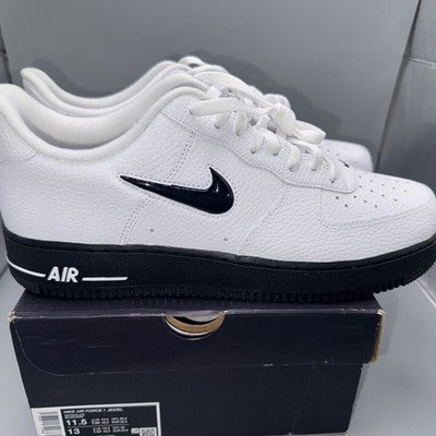 Size 11.5-Nike Air Force 1 '07 White Black Jewel