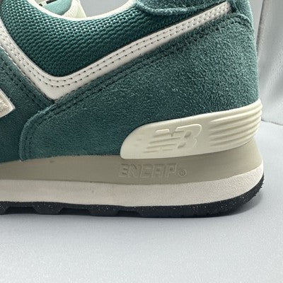 Size 10 - New Balance 574 Green Off White