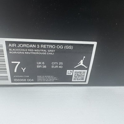 Air Jordan 3 Retro GS Rare Air  Brand New  Size 7