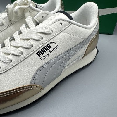 Size 7.5- PUMA Easy Rider Mixed Metals - White/Gold……Brand  New !
