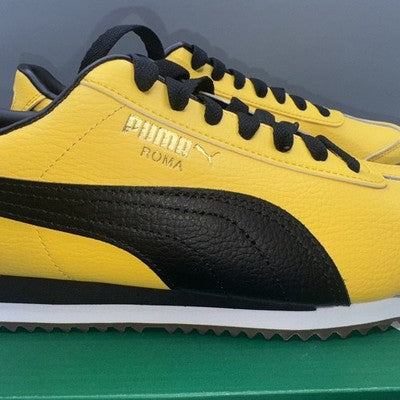 Men’s Puma Roma 24 Standard Yellow Black Mens Size 9.5 The “ Bruce Lee’s”