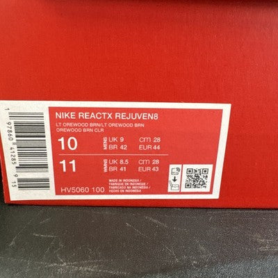 Size 10 - Nike  ReactX Rejuven8 Light Orewood Brown