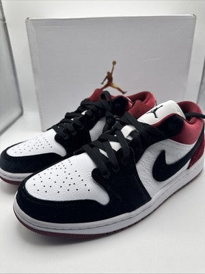 Size 10.5-Air Jordan 1 SE Low Velvet Black Toe W