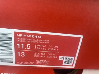 Nike Air Max DN Special Edition University Red Low Mens Size 11.5 New Sneakers
