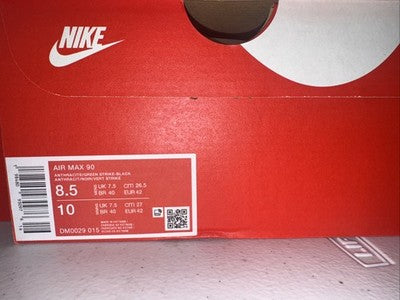 Size 8.5-Nike Air Max 90 Black Green Strike