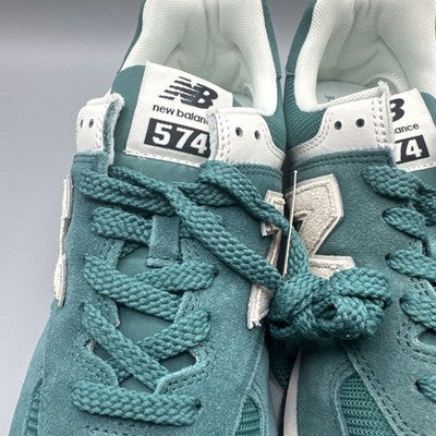 Size 10 - New Balance 574 Green Off White