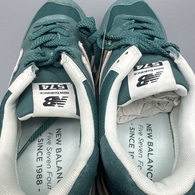 Size 10 - New Balance 574 Green Off White