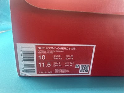 Nike ZOOM VOMERO 5 Platinum/orange Men’s Size 10 Brand  New!!!