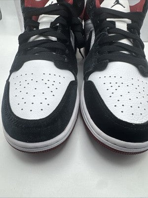 Size 10-Air Jordan 1 SE Low Velvet Black Toe W