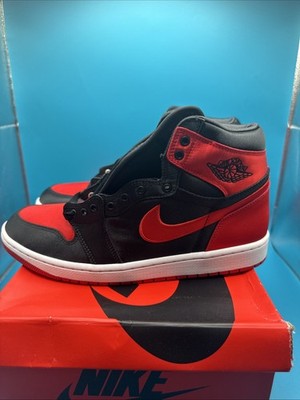 NIKE AIR JORDAN 1 RETRO HI OG BLACK/UNI RED SZ WOMEN 11.5 (MEN 10) [FD4810-061]